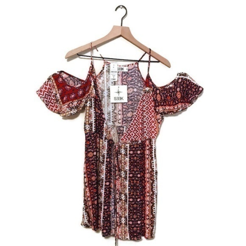 LF SEEK the Label Boho Off Shoulder Coverup Duster